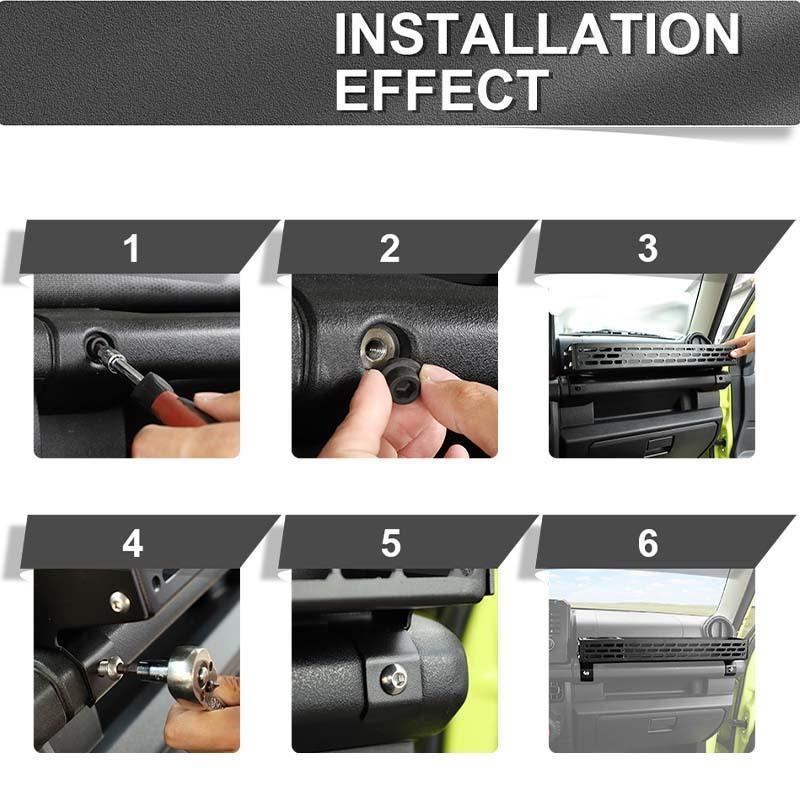 Copilot Armrest Handle Storage Box Organizer Container Aluminum Alloy Accessories Fit for Suzuki Jimny 2019 Up Car Accessories