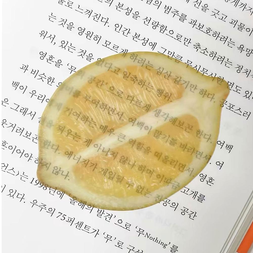 Creative Fruit Slice Bookmark with Simulation Funny Design Sense for INS Fixed Book Photography Cartoon Cute Note Bookmark