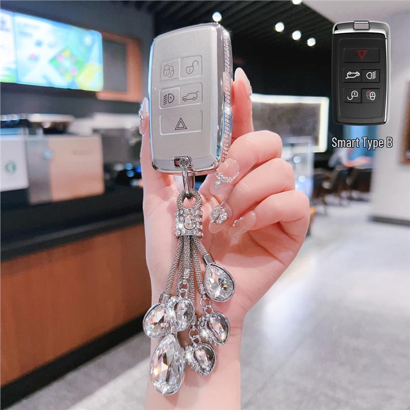 Land Rover Key Case: Compatible with Evoque, Defender 110, Discovery 4, Range Rover Sport 5, Velar, SVR