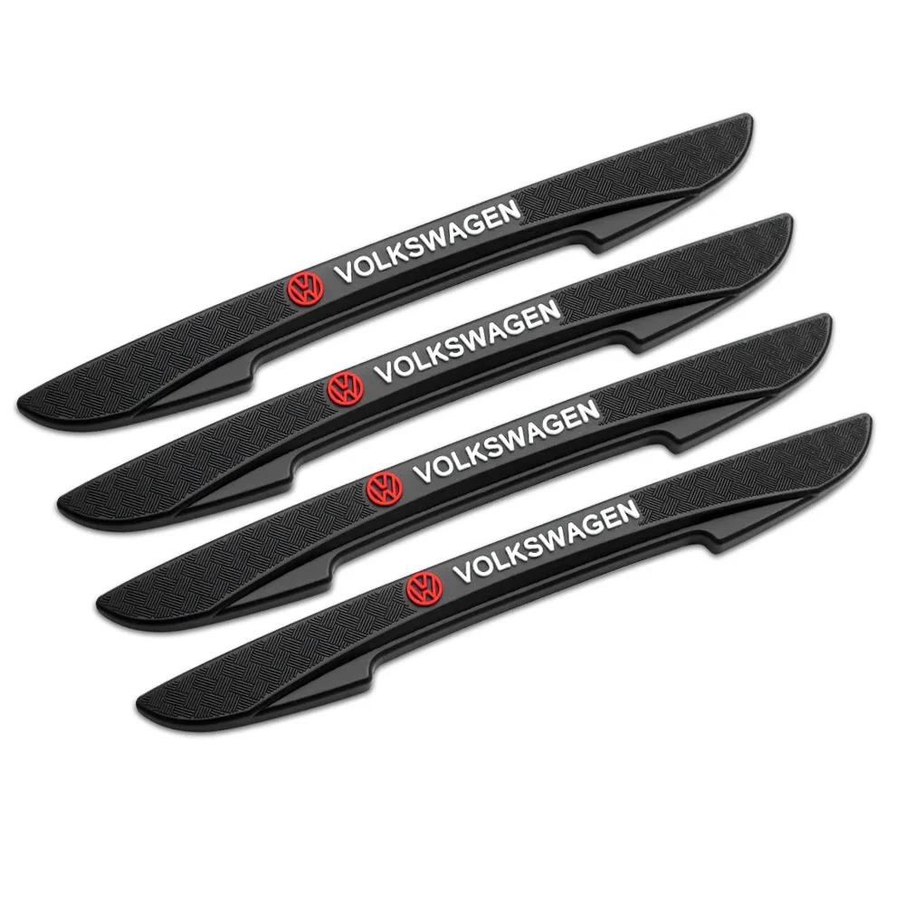 Valve Stems Caps Car Sticker For VW Volkswagen Jetta MK5 Golf 4pcs Rubber Car Door Edge Protector Sticker Anti Collision Anti-sc Yy1