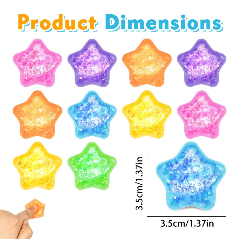 Glitter Star Maltose Squishy Toys Slow Rebound Funny Stretch Mini Stress Ball Squeeze Toys Stress Relief Decompression Toys