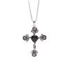 Vintage Thorn Knotted Rose Crosses Pendant Necklace Ornament Stylish Neckchain Accessories for Gothic Style Enthusiasts