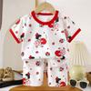 Kids Cotton Summer Outfit Set - Short Sleeve T-Shirt & Shorts 2-Piece Pajamas for Boys and Girls Clothing Sets