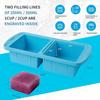 1 2 4 Cup Silicone Soup Freezer Container Lunch Storage Tray Cubes Moulds Set Microwave Safe with Lids