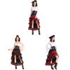 Game Themed Pirate Queen Costume With Ruffled Long Dress For Cosplay Enthusiasts