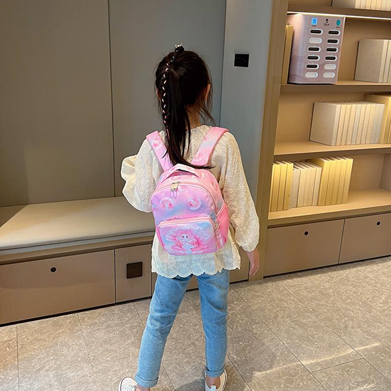 Adorable Cartoon Princess Nylon Backpack For Kids With Colorful Designs And Comforting Padding