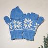 HEAVENSENSE Nepal Himalayan Wool Mittens Finger Gloves - Light Blue