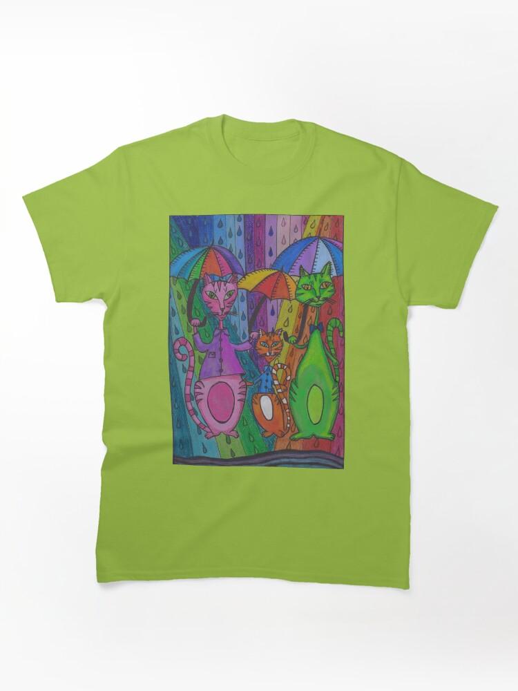 A Gathering of Cats Rainy Day Cats Classic Unisex T-Shirt