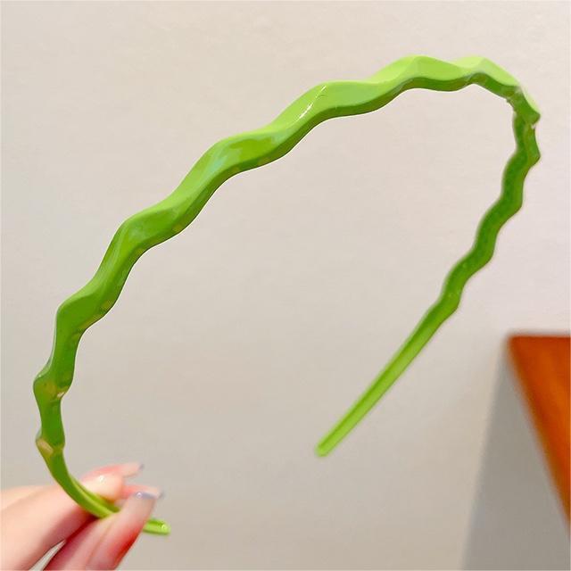 Süßes Bonbonfarbenes Wellen-Stirnband - Dünnes, stilvolles Haaraccessoire für Frühlings-/Sommerausflüge, Japanischer & Koreanischer Stil