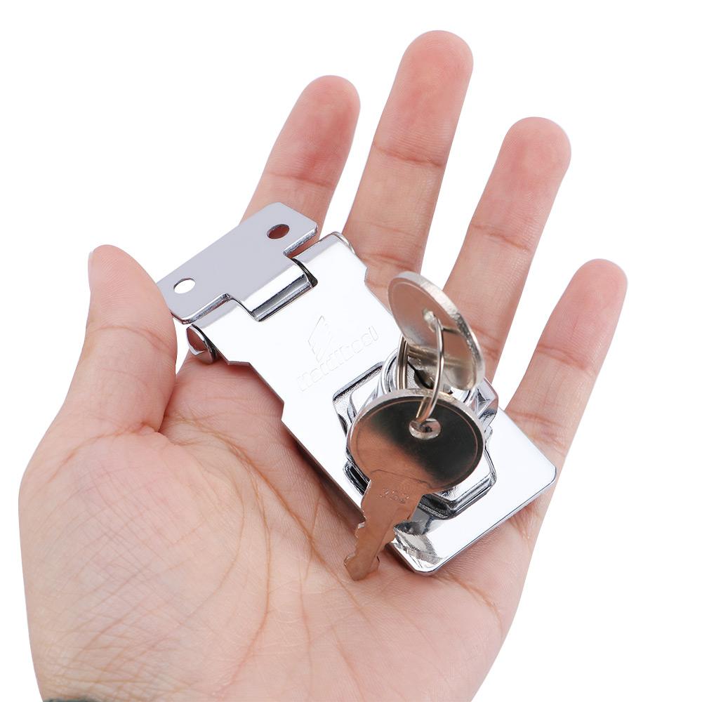 Hardware Silver Shed Home Improvement Padlock Locking Staple Garage Lock Hasp Cupboard