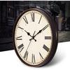 Vintage Dial Clock Silent Wall Clock with Roman Numerals Decorative Oversized European Style for Living Bedroom Kitchen Cafe and Bar Decor