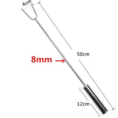 

Stainless Steel Beef Meat Hooks Long Handle Roast Duck Bacon Shop Hook BBQ Wood carbon Hanger Bread Hook Kitchen Outdoor Tools 1 pcs