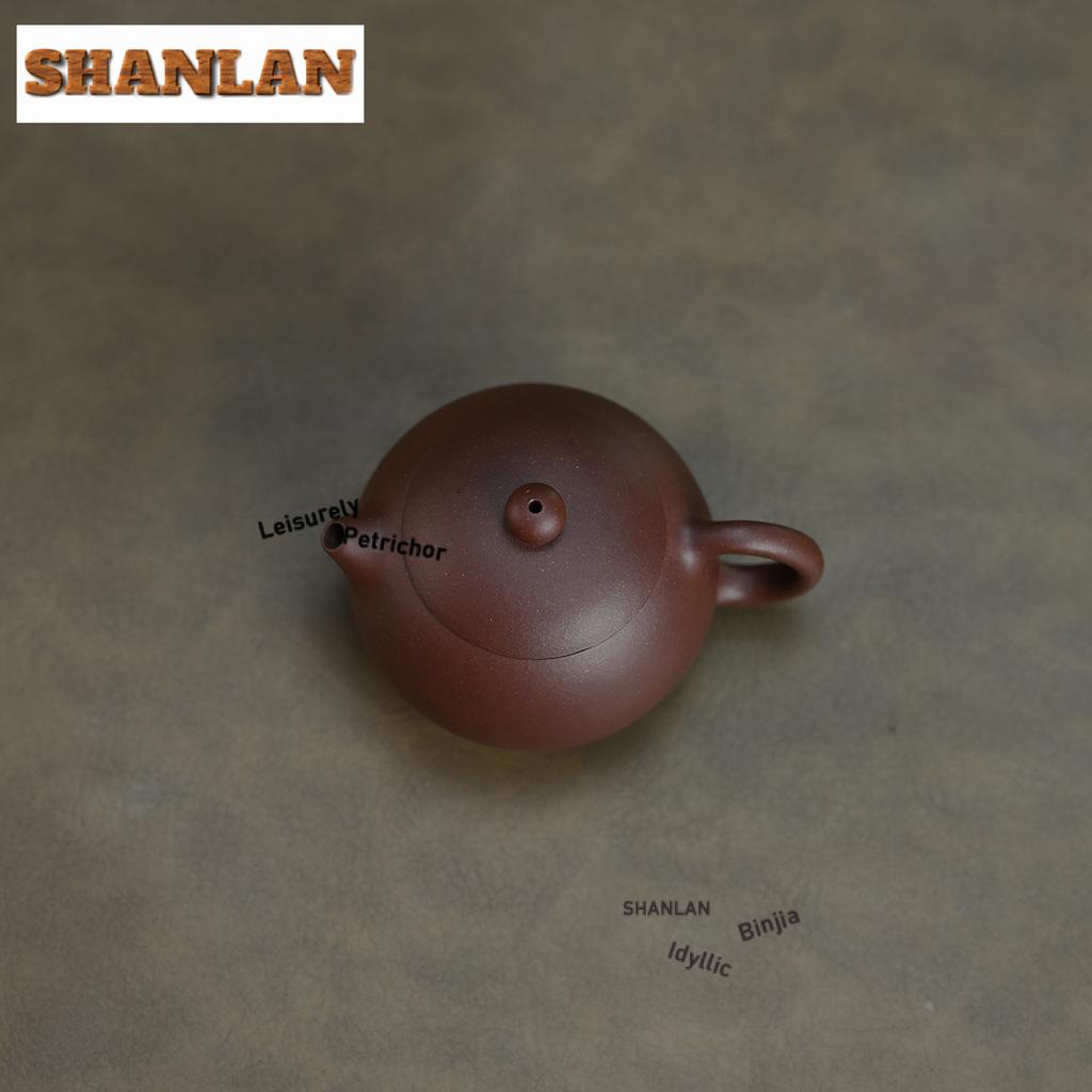 140ml Elegant Yixing Purple Clay Teapots Pure Handmade Small Xishi Pot Raw Ore Purple Mud Kettle Zisha Tea Set Tea Items Gifts