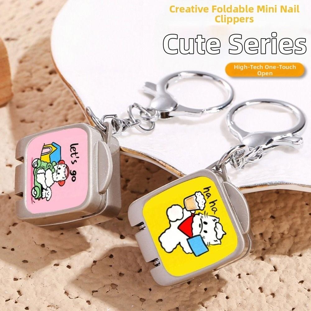 Stainless Steel Mini Folding Nail Clipper Portable Nail Clipper Key Ring Toenail Trimmer  Nail Art