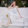 Women's Sleeveless A-Line Midi Dress