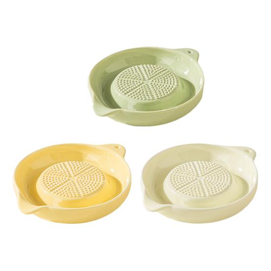 Ceramic Ginger Grinder Portable Grinding Bowl Juicy Delicious Grinding Tool for Grinding Fruits Vegetables Garlic Cheese