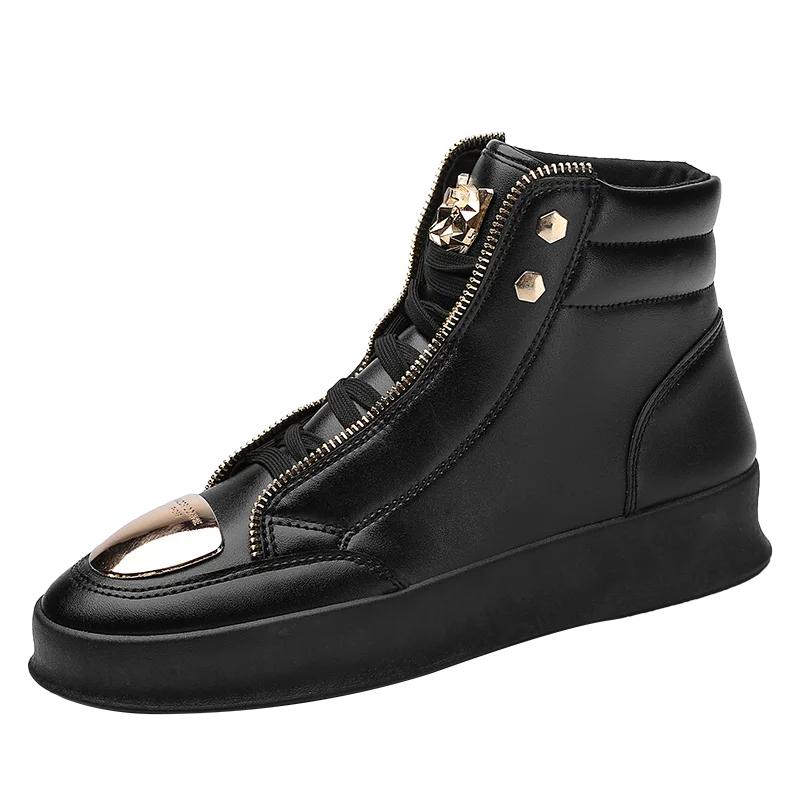 

Мужские кроссовки, модная обувь для скейтбординга, повседневная обувь с высоким верхом, туфли на платформе с леопардовым принтом, спортивная обувь для тренировок, мужские ботильоны 39 чёрный