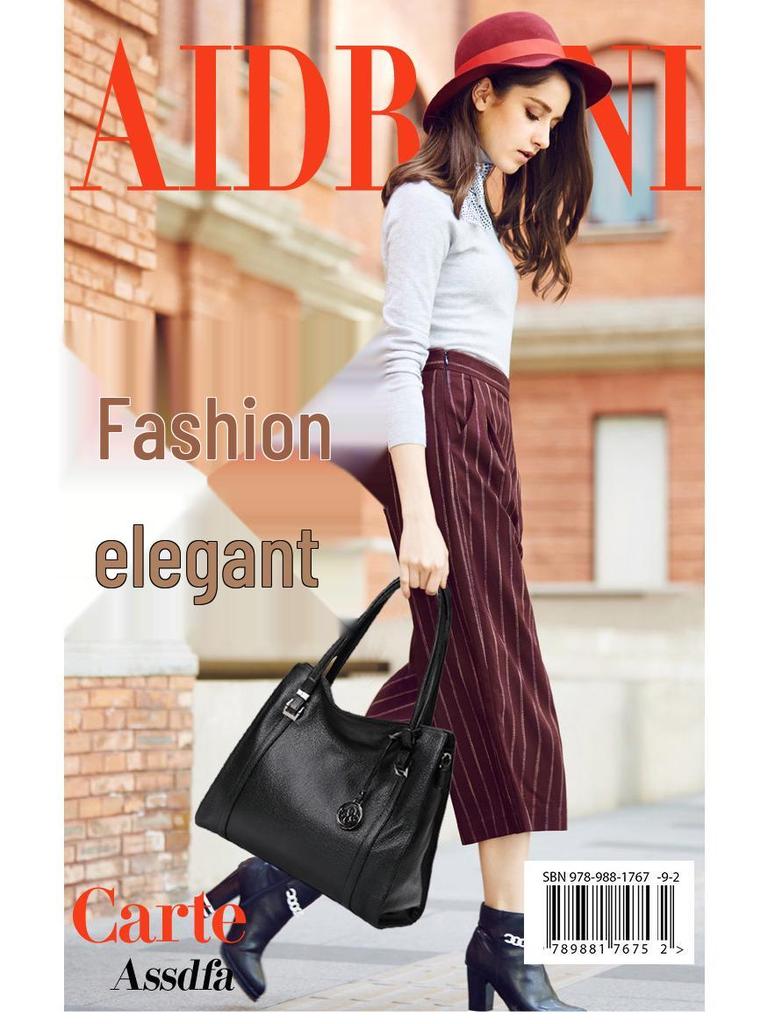 Qian Dian Women's 2025 Fashion Genuine Leather Large Capacity Cowhide Shoulder Crossbody Bag