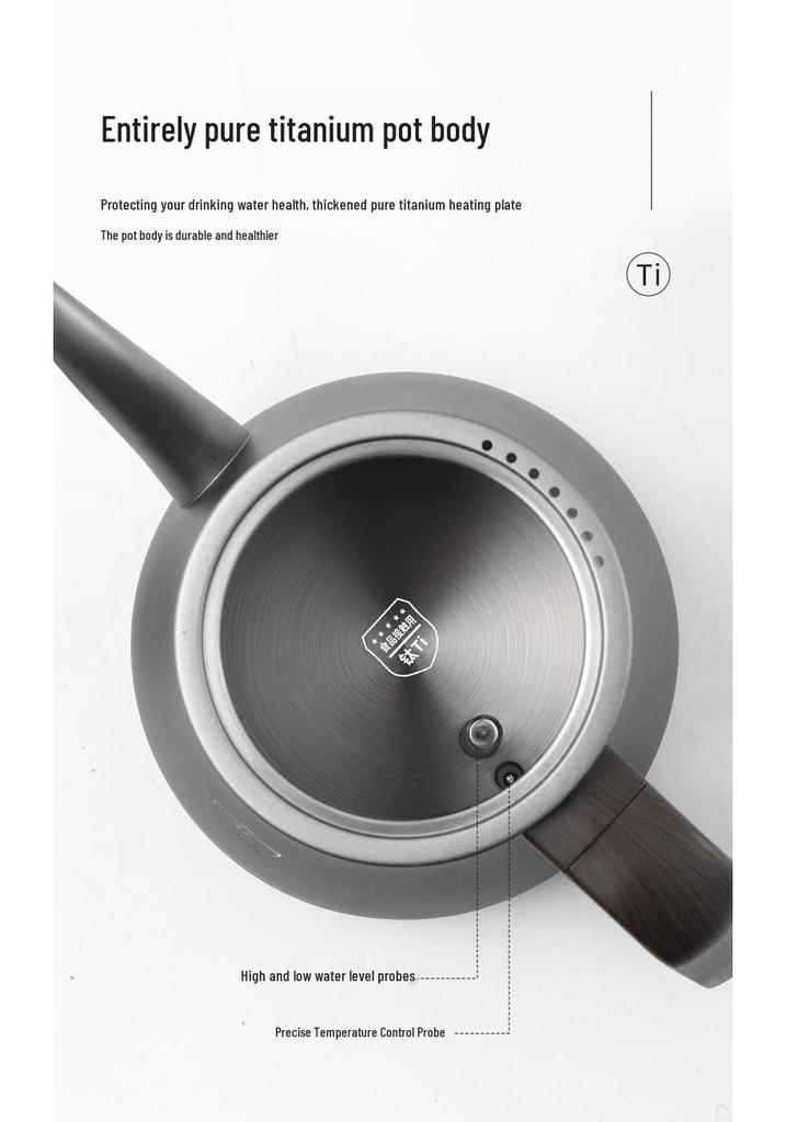 Pure Titanium Electric Kettle with Auto Fill & Heating - Tea Table Integrated Stove