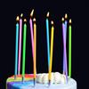 30 ks narozeninových dortových svíček Dlouhé tenké barevné dortové svíčky pro svatební narozeninový dort