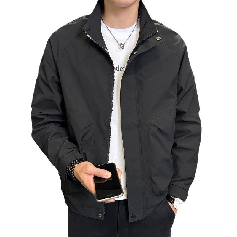Spring And Autumn New Men'S Casual Jacket Top Jacket Korean Edition Trend Youth Hong Kong Style Handsome Tooling Tide