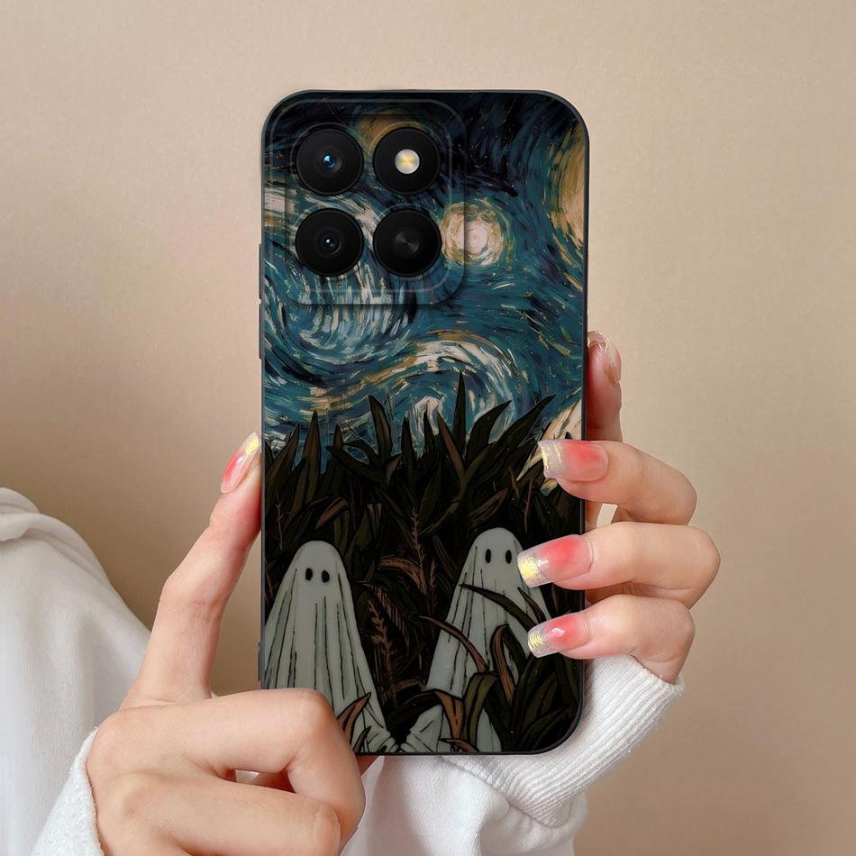 For Honor X8C 4G Case Fashion Design Soft Liquid Silicone Camera Protection Back Cover For HonorX8C X8 C Anti Drop Phone Cases