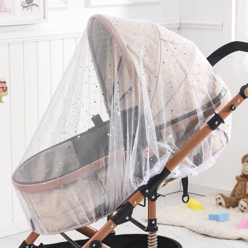 Upgraded Mosquito Net for Stroller Protective Baby Stroller Mosquito Net Perfect Bug Net for Strollers Bassinets Cradle-