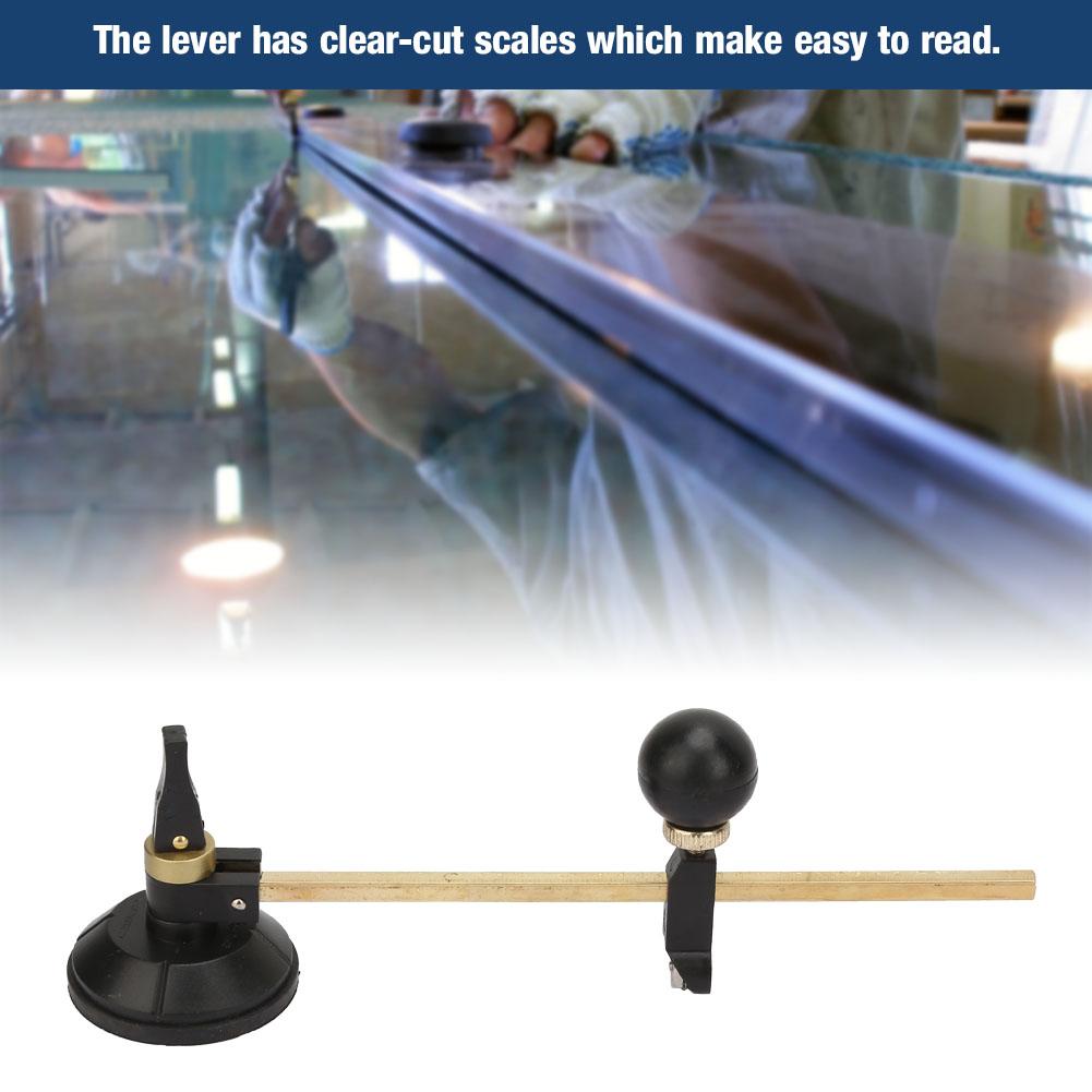 Glass Cutter 6 Wheel Compasses Circular Cutting Cutter with Suction Cup Circle (40cm)