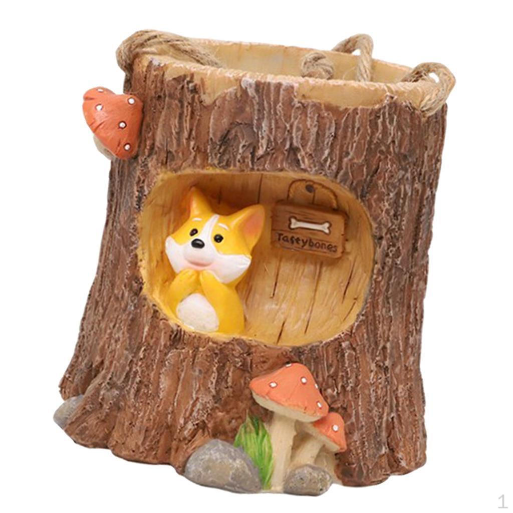 Planter Resin Pot Bonsai Flowerpot Basket Decor Puppy