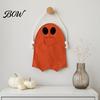 Durable Fabric Candy Holder Halloween Ghost Bag for Kids, Cute Treat or Trick Party Favor Sack Tote with Handle, Spooky Snack Goodie Bags Supplies