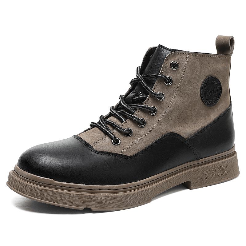 

Мужская новая кожаная спортивная обувь на открытом воздухе, повседневная обувь, деловая кожаная обувь для доски, ботинки 44