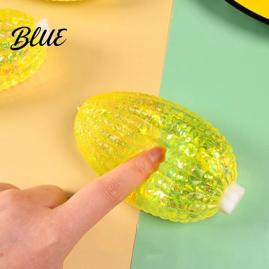 Aurora Glitter Toy Corn Squeeze Slow-Rising TPR Fidget for Stress Soft Rubber Relief Realistic Vegetable-Shaped Decompression Gadget Kids Adults