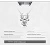 Lively Antler Necklace with Dancing Heart - S925 Sterling Silver Clavicle Chain Christmas Gift for Women