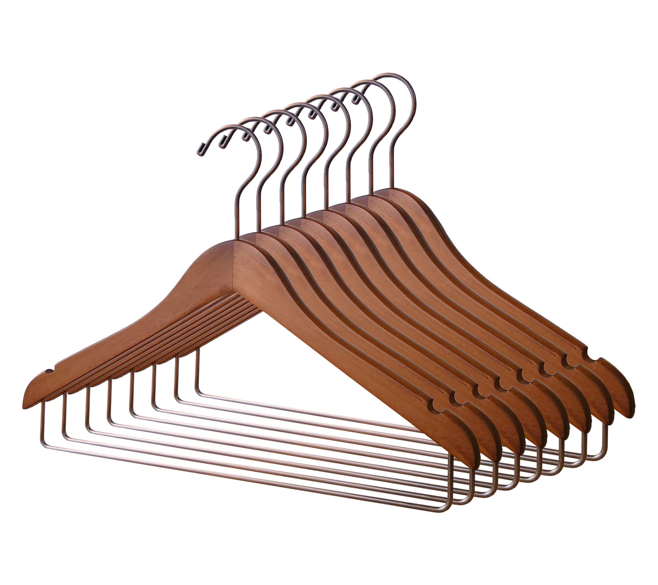 Ninian and Kino Wooden Hanger W38 x 8 Antique Brown 12cm Bars 7359₽