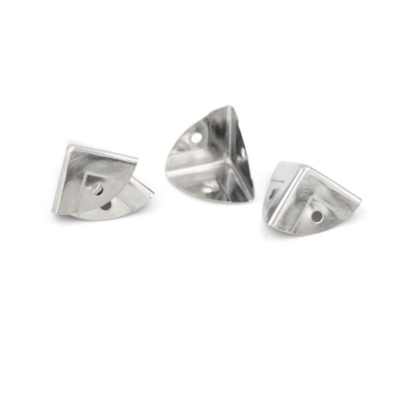 4Pcs Silver Metal Corner Brackets Angle Brace Protector Trunk Box Case Chest