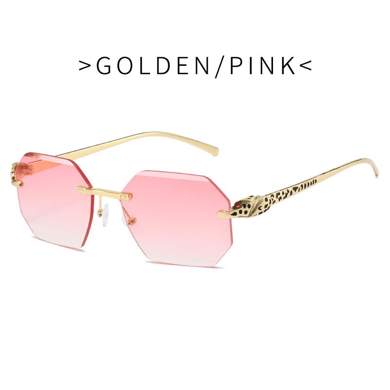 Retro Sunglasses Men Brand Designer Fashion Rimless Sun Glasses Shades Cutting Lens Ladies Frameless Eyeglasses