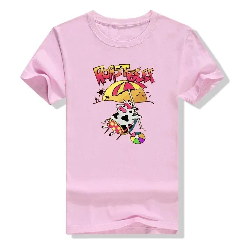 Fun BBQ Cartoon Cute Tshirt Streetwear Vacation Top Party Outfit Stranger Dustin Love Summer Cotton Unisexs and Womens Top