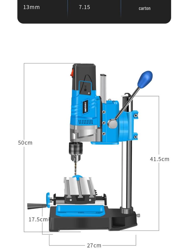 Compact 220V High-Power Bench Drill Press: Multifunctional High-Precision Rotary Milling Machine