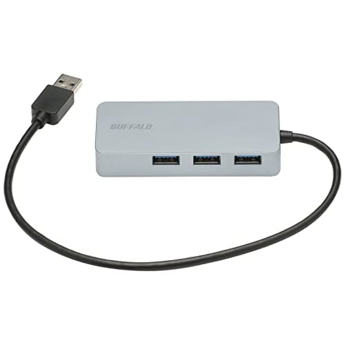 BUFFALO Giga Compatible Docking Station LAN Adapter Equipped with Wired LAN Port USB3.2 (Gen1) Japanese Manufacturer Silver LUD-U3-AGHSV/N