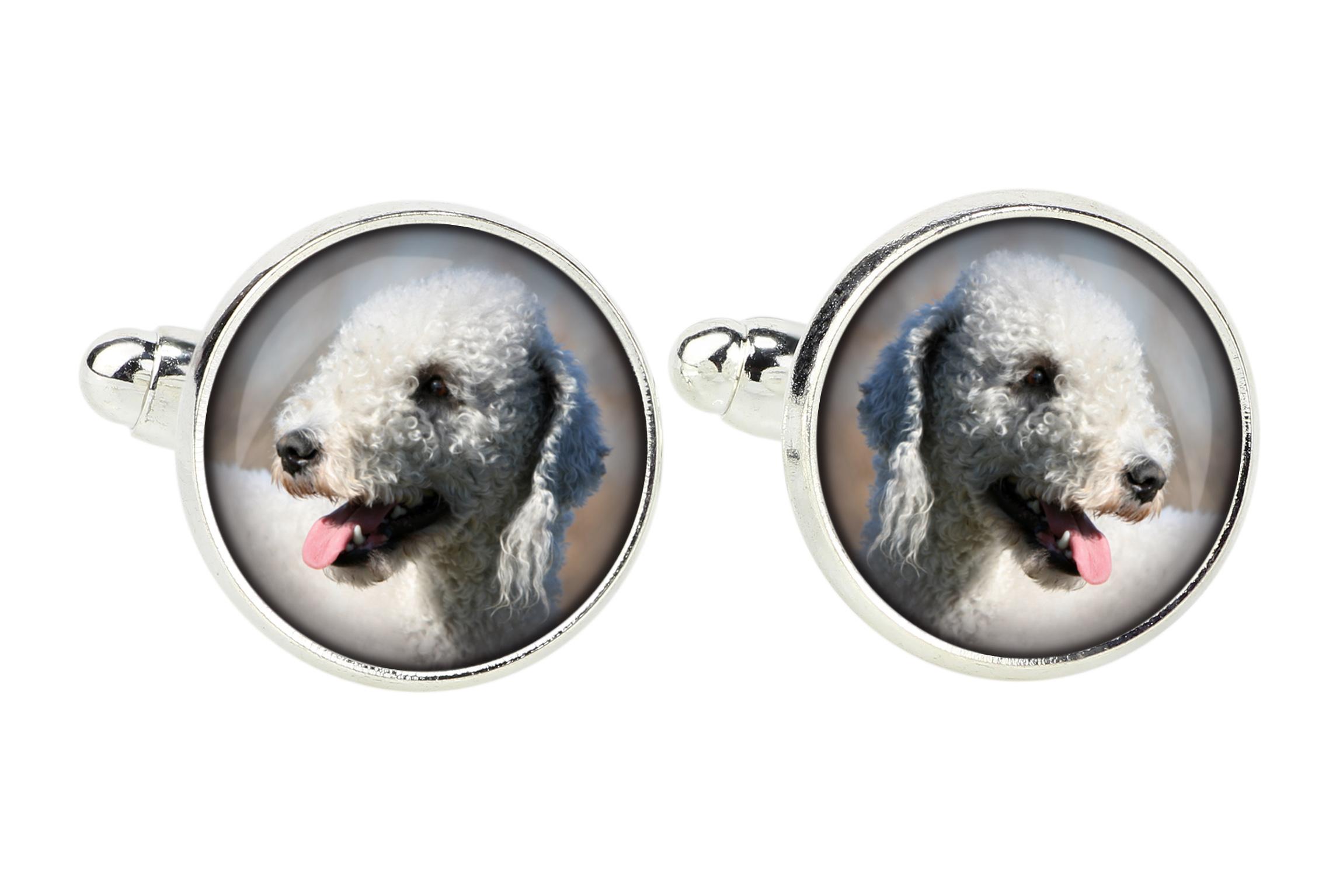 

Bedlington Terrier, Rothbury Terrier, Rodbery Terrier - cufflinks, a shirt accessory, a shirt pendant from the Art-Dog brand срібний