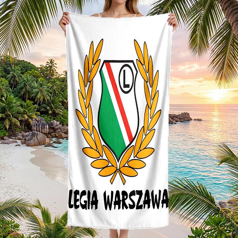 Toalla de Playa Legia de Varsovia Suave Microfibra Toalla de Verano Secado Rápido Absorbente para Playa Piscina Viaje