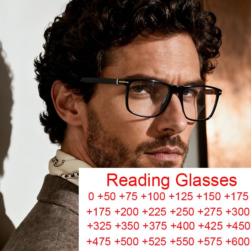 2026 Fashion Blue Light Reading Glasses for Men Ultralight business Square Frame Readers Women Anti Glare Computer Eyeglasses