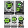Yajin 16-Line High-Precision Green Laser Level for Wall and Ground, Outdoor-Ready.