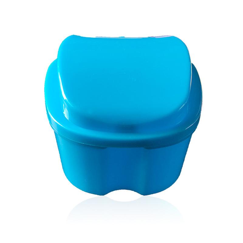 Portable Plastic Cases Denture Box Oral Cavity Cleaning Denture Storage Case Mini Tooth Clean Sanitary Drainable Storage Box