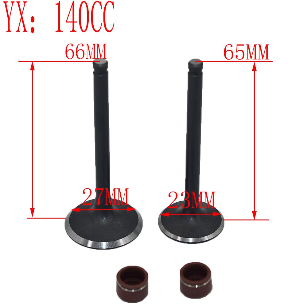 YX 140 150 160 Intake Exhaust Valves with Seal Kit For YX YinXiang 150cc 160cc Engine BSE KAYO SSR Dirt Pit Bike