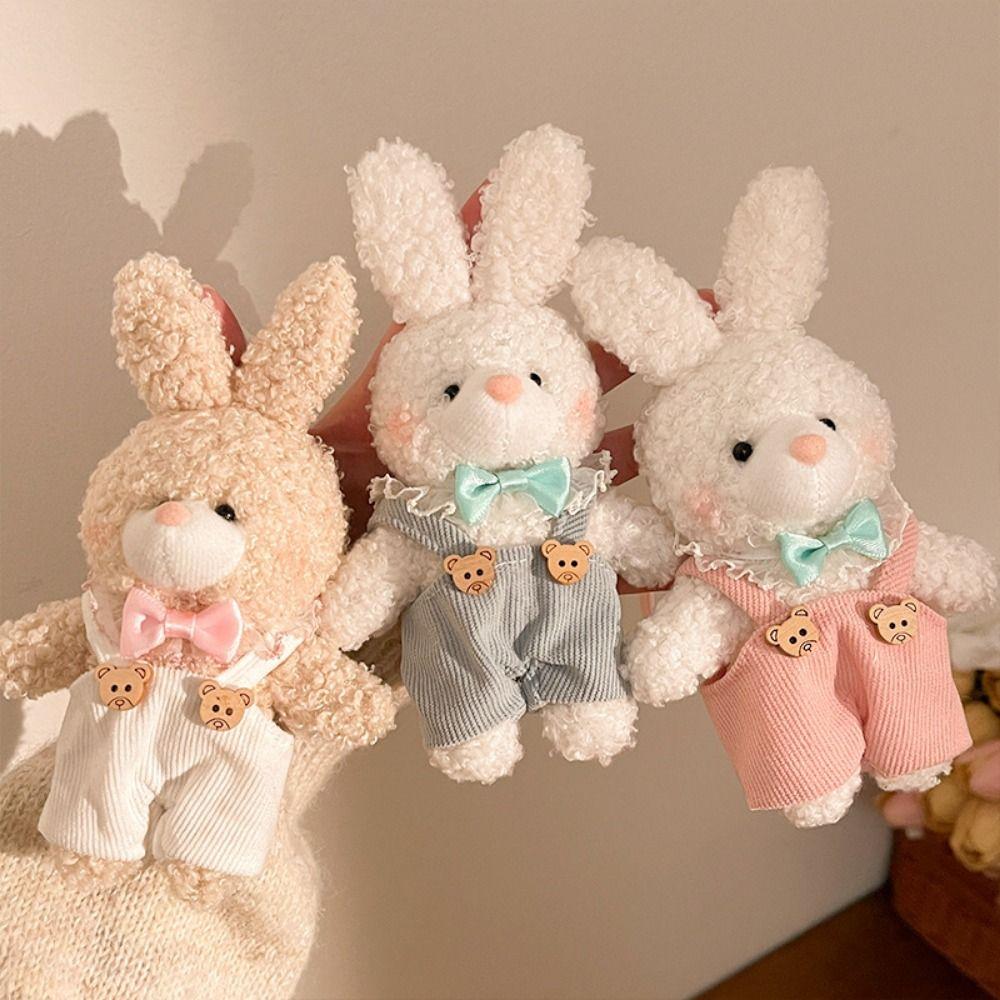 Cute Plush Doll Keychain Hanging Plush Rabbit Key Ring Creative Bear Plush Pendant  Daily Use