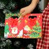 Christmas Paper Bags with Handles Holiday Kraft Gift Tote Bags Assorted Santa Claus Designs for Kids Xmas Candy Goodie Bags Wrap
