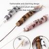 Cat Furry Toy Wands Toy with Furry LeopardPrint Lovely Teasers for Kitten or Cats Plaything Gift for Indoor Cat