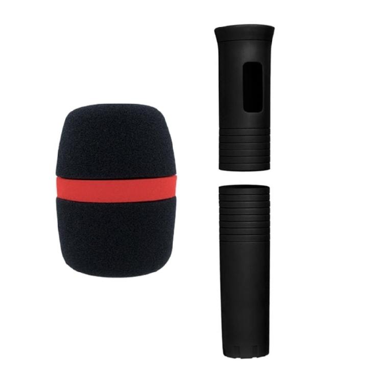 

Silicone Microphone Cover Wireless Handheld Microphone Handle Sleeve Antislip Protective For Wireless Microphone Accessories чорний
