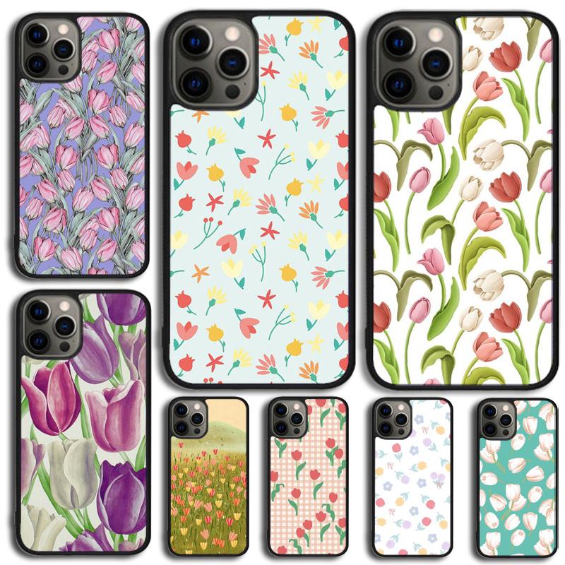 Tulips Flower Spring Phone Case For Apple iPhone 17 Air Pro Max Plus Coque For iPhone 17 Air 14 15 16 13 12 Max Cover